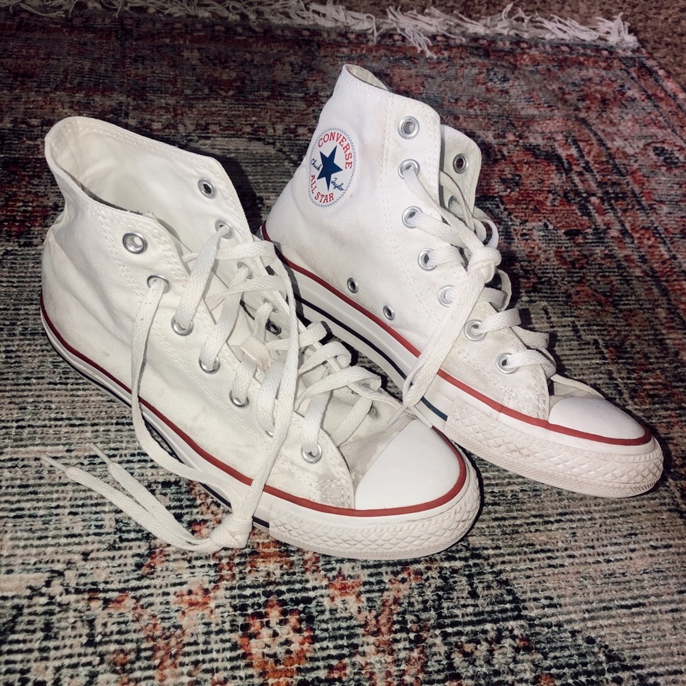 High Top White Coverse All Star Sneakers